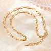 5MM Brass Pave Cubic Zirconia Oval Link Chain Necklaces NJEW-D324-02G-02-1