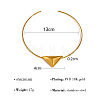 304 Stainless Steel Triangle Cuff Choker Necklaces for Women FS-WG174AB-01-2
