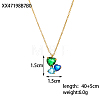 304 Stainless Steel Micro Pave Cubic Zirconia Pendant Necklaces NJEW-OY002-39G-2