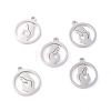 Non-Tarnish 304 Stainless Steel Pendants STAS-O142-54P-1