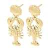 Brass Dangle Earrings EJEW-D352-06G-07-4