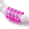 Round & Spring Acrylic Stretch Beaded Bracelets BJEW-JB10224-01-4