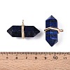 Natural Lapis Lazuli Double Terminal Pointed Pendants G-N345-09E-3