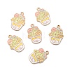 Alloy Enamel Pendants ENAM-D023-08KCG-1