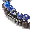 Beads Stretch Bracelets Set BJEW-JB07342-7