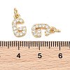 SHEGRACE Brass Micro Pave Clear Cubic Zirconia Pendants XGRQ29758-394G-G-3