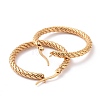 PVD Vacuum Plating 304 Stainless Steel Twist Rope Hoop Earrings for Women EJEW-G298-05G-2