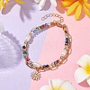 Electroplated Glass & Imitation Pearl Multi-strand Bracelets BJEW-JB10430-2