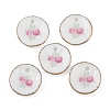 Rose Flower Printed Porcelain Pendants PR-CBAF5A8-01-1