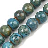 Handmade Fancy Antique Glazed Porcelain Ceramic Round Beads Strands PORC-L019-10mm-11-3