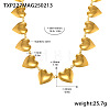 316L Surgical Stainless Steel Heart Link Chain Necklaces for Women WGE8595-05-1