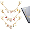 3Pcs Alloy Enamel Pendant Decorations HJEW-UN00131-1