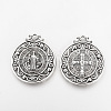 Tibetan Style Alloy Pendants X-TIBEP-Q078-01AS-RS-1