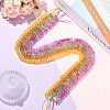 5 Strands 5 Colors Crackle Transparent Glass Beads Strands GLAA-CJ0003-04-4