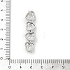 Brass Micro Pave Clear Cubic Zirconia Connector Charms KK-G526-17P-3