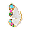 304 Stainless Steel Enamel Big Pendants STAS-OY003-32G-1