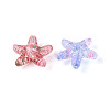 Transparent Spray Painted Acrylic Beads ACRP-T011-03M-3