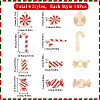 40Pcs 4 Style Christmas Themed Light Gold Plated Alloy Pendants ENAM-SC0003-65-2