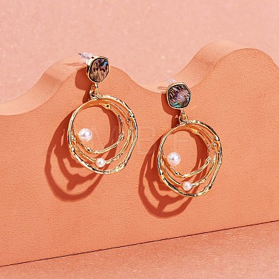 Abalone Shell Earrings Studs for Women JE974A-1