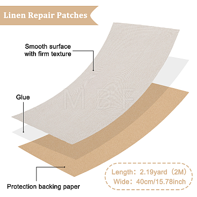 Self Adhesion Imitation Linen Wallpaper Peel AJEW-WH0270-16A-1