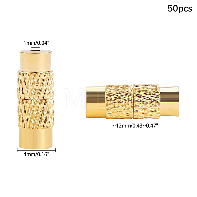Column Brass Screw Clasps KK-PH0035-95G-1