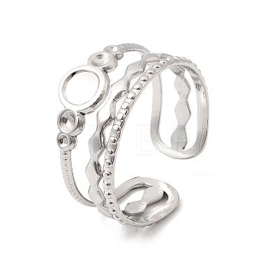 304 Stainless Steel Ring Components RJEW-P188-01B-P-1