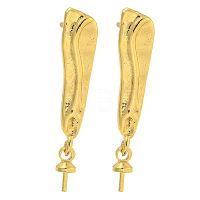 Rack Plating Brass Studs Earrings Finding KK-T072-07G-1