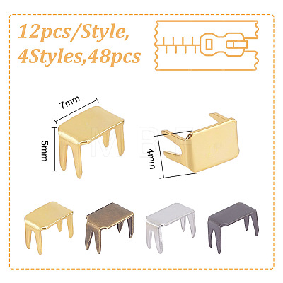 48Pcs 4 Colors Clothing Accessories IFIN-GO0001-01-1