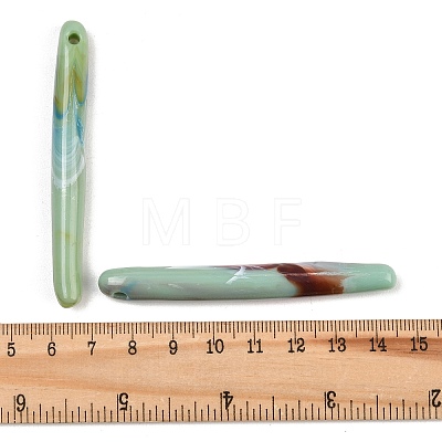 Opaque Acrylic Imitation Jade Big Pendants OACR-T033-13B-1