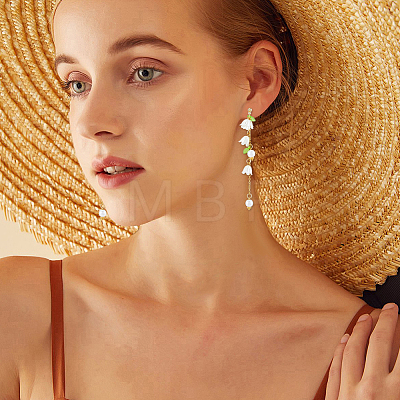 2 Pairs 304 Stainless Steel & Sterling Silver Dangle Stud Earrings EJEW-HS00011-1