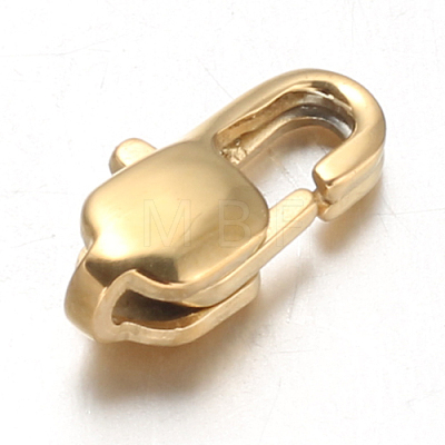 Ion Plating(IP) 304 Stainless Steel Lobster Claw Clasps STAS-F094-05B-G-1