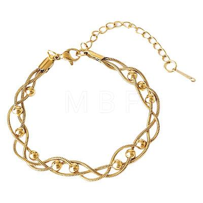 304 Stainless Steel Snake Chain Bracelets for Women FS-WG400CC-03-1