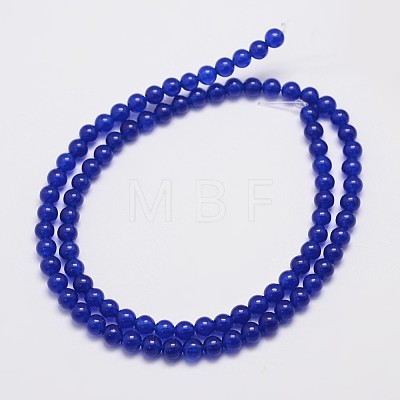 Natural & Dyed Malaysia Jade Bead Strands G-A146-4mm-A22-1