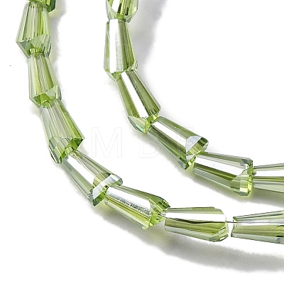 Transparent Electroplate Glass Beads Strands EGLA-H107-02A-PL05-1