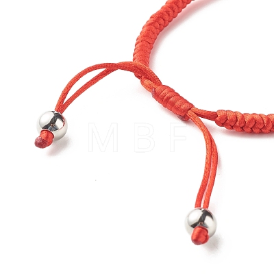 Natural Rose Quartz Barrel Beads Cord Bracelet for Her BJEW-JB07045-03-1