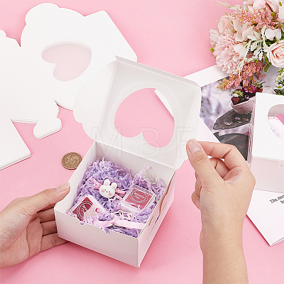 Square Kraft Paper Muffin Storage Gift Boxes CON-WH0095-95A-1