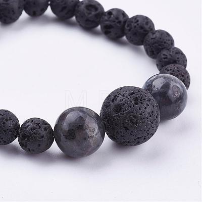 Natural Gemstone Beaded Necklaces & Stretch Bracelets Jewelry Sets SJEW-JS00918-1