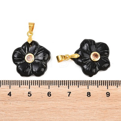 Natural Obsidian Carved Pendants G-A315-01G-05-1