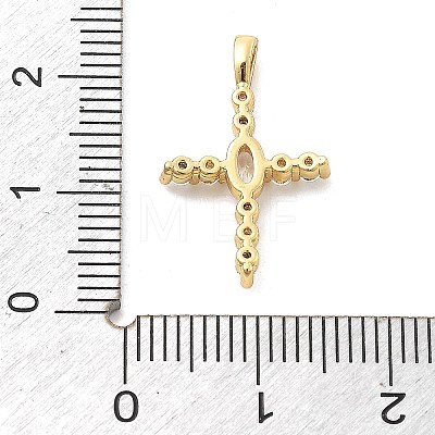 Brass Micro Pave Clear Cubic Zirconia Pendants KK-L228-01G-02-1