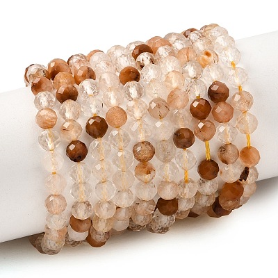 Natural Yellow Rabbit Hair Rutilated Quartz Beads Strands GG-CBA4808-F01-02-1