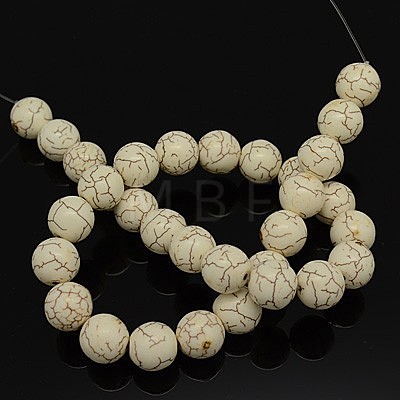 Synthetic Magnesite Beads Strands G-E018-14mm-1