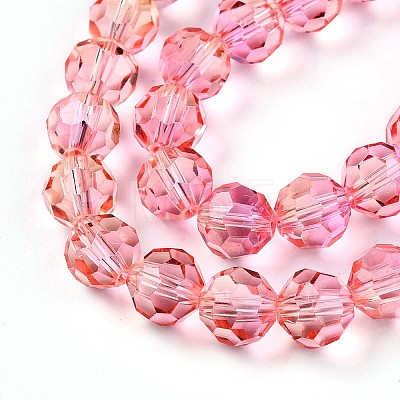 Baking Paint Transparent Glass Beads Strands DGLA-A035-T8mm-A01-1