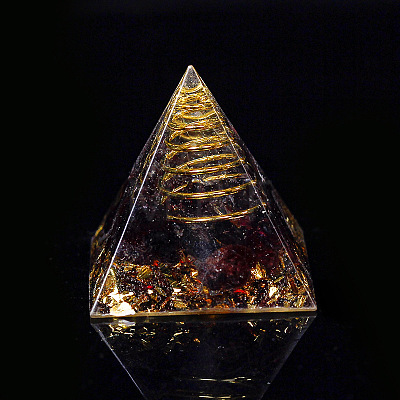Orgonite Pyramid Resin Display Decorations G-PW0005-05K-1