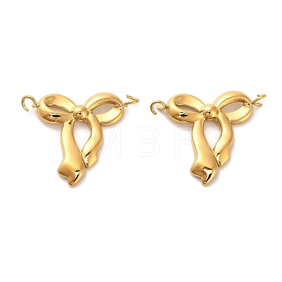 304 Stainless Steel Bowknot Connector Charms LS-STAS-R160-01G-1