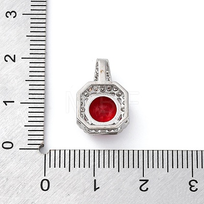 Brass Micro Pave Cubic Zirconia Pendants KK-Q047-01C-1