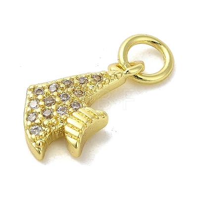 Real 18K Gold Plated Brass Pave Cubic Zirconia Pendants KK-M283-12A-01-1