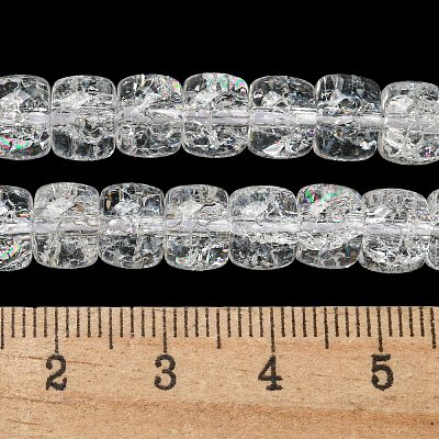 Transparent Spray Painting Crackle Glass Beads Strands GLAA-NH0001-05K-1