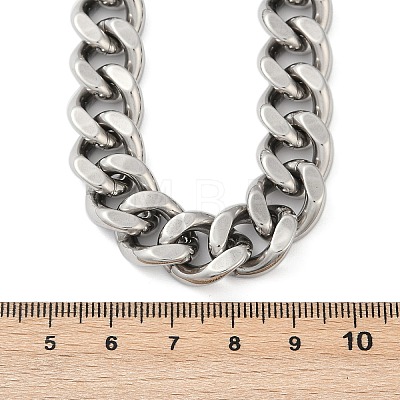 304 Stainless Steel Cuban Link Chain Necklaces for Men NJEW-D301-01P-1