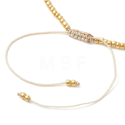 Natural Pearl & Seed Braided Bead Bracelets BJEW-JB09722-03-1