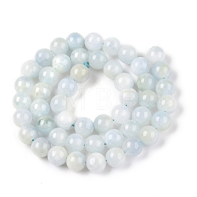 Dyed Natural White Jade Beads Strands G-T138-8mm-210-41-1